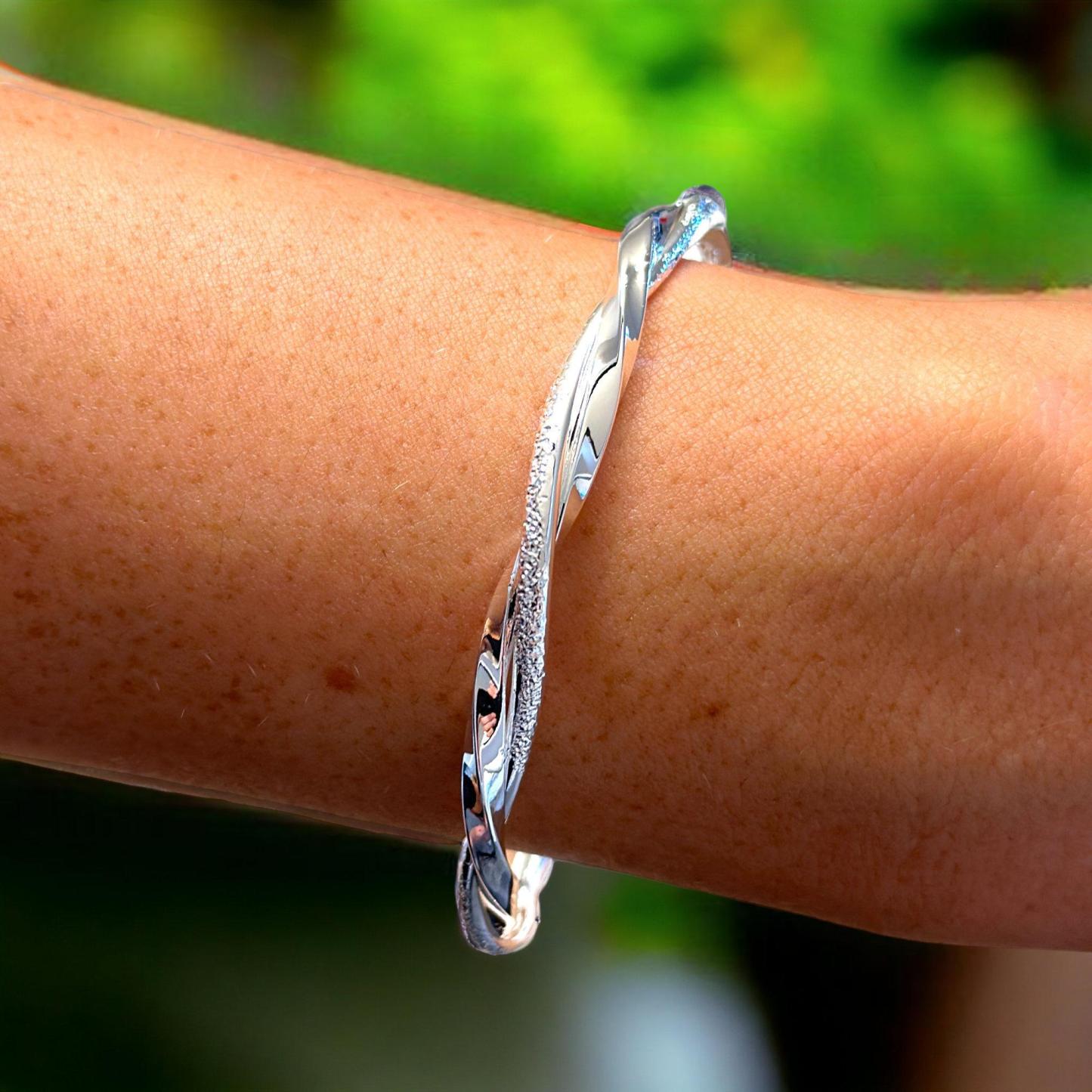 Twisted Bangle Bracelet – Simple, Elegant, and Adjustable