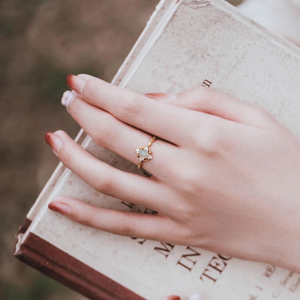 Vintage Natural Opal Ring