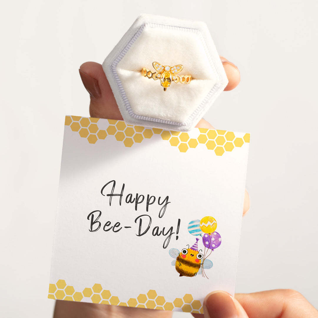 Happy Bee Day Ring-belovejewel.com