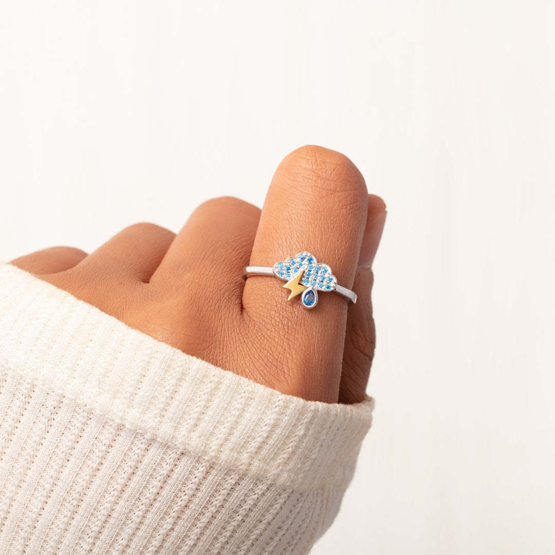 Dance in the Rain Stormy Cloud Ring-belovejewel.com