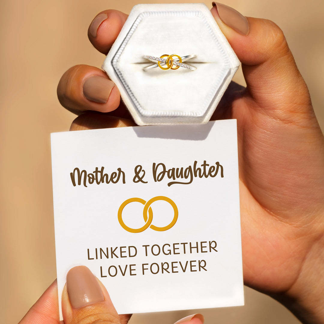 Linked Together Interlocking Ring-belovejewel.com