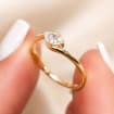 Dainty Marquise CZ Ring, Minimalist Simulated Diamond Band, Everyday Stackable Ring, Bridal Jewelry, AAA Grade Cubic Zirconia Ring