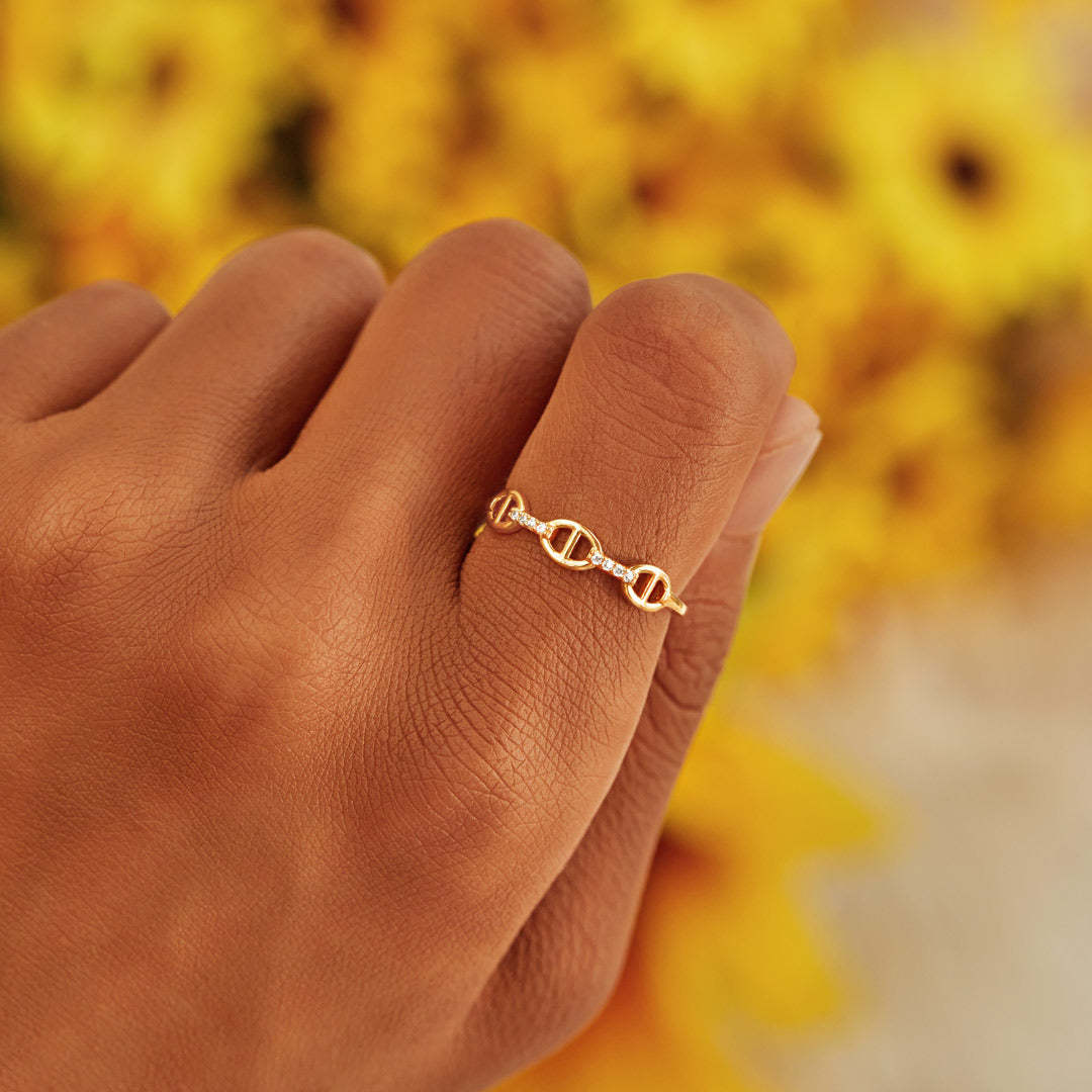Forever Linked Together Chain Link Ring-belovejewel.com