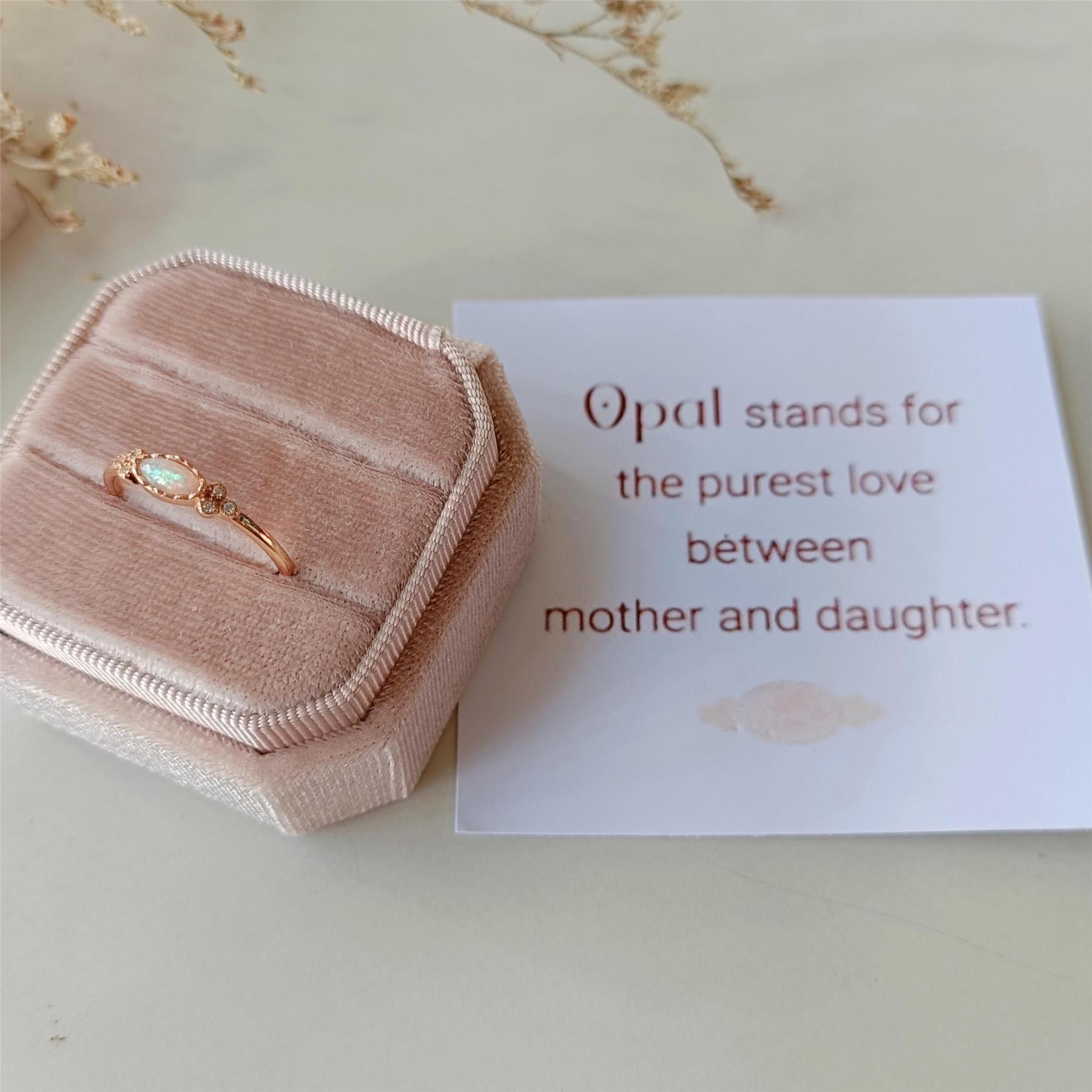 Mother & Daughter Oval Opal Ring