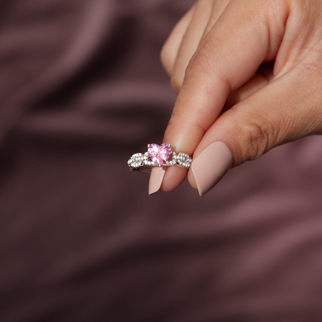 Linked Together Love Forever Heart and Link Ring-belovejewel.com