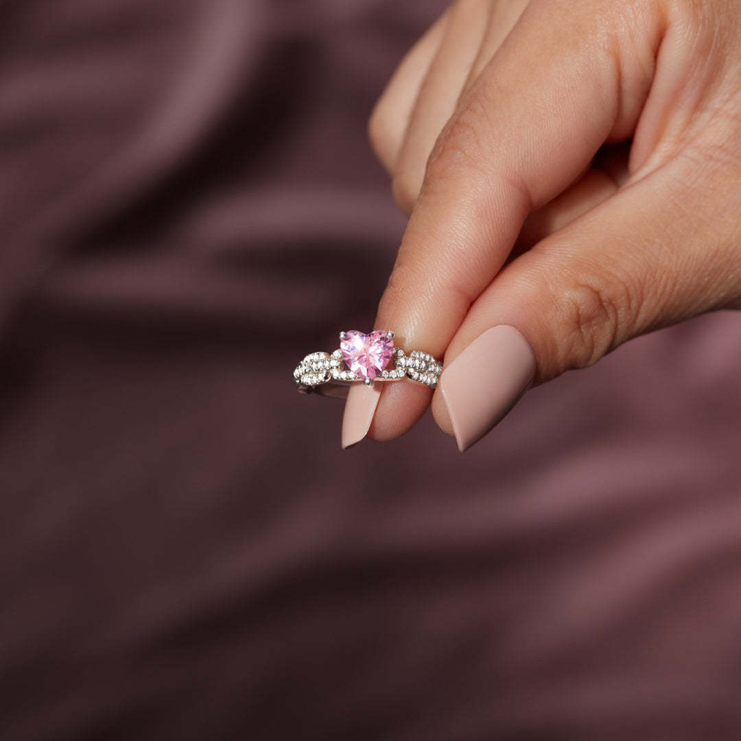 Linked Together Love Forever Heart and Link Ring-belovejewel.com