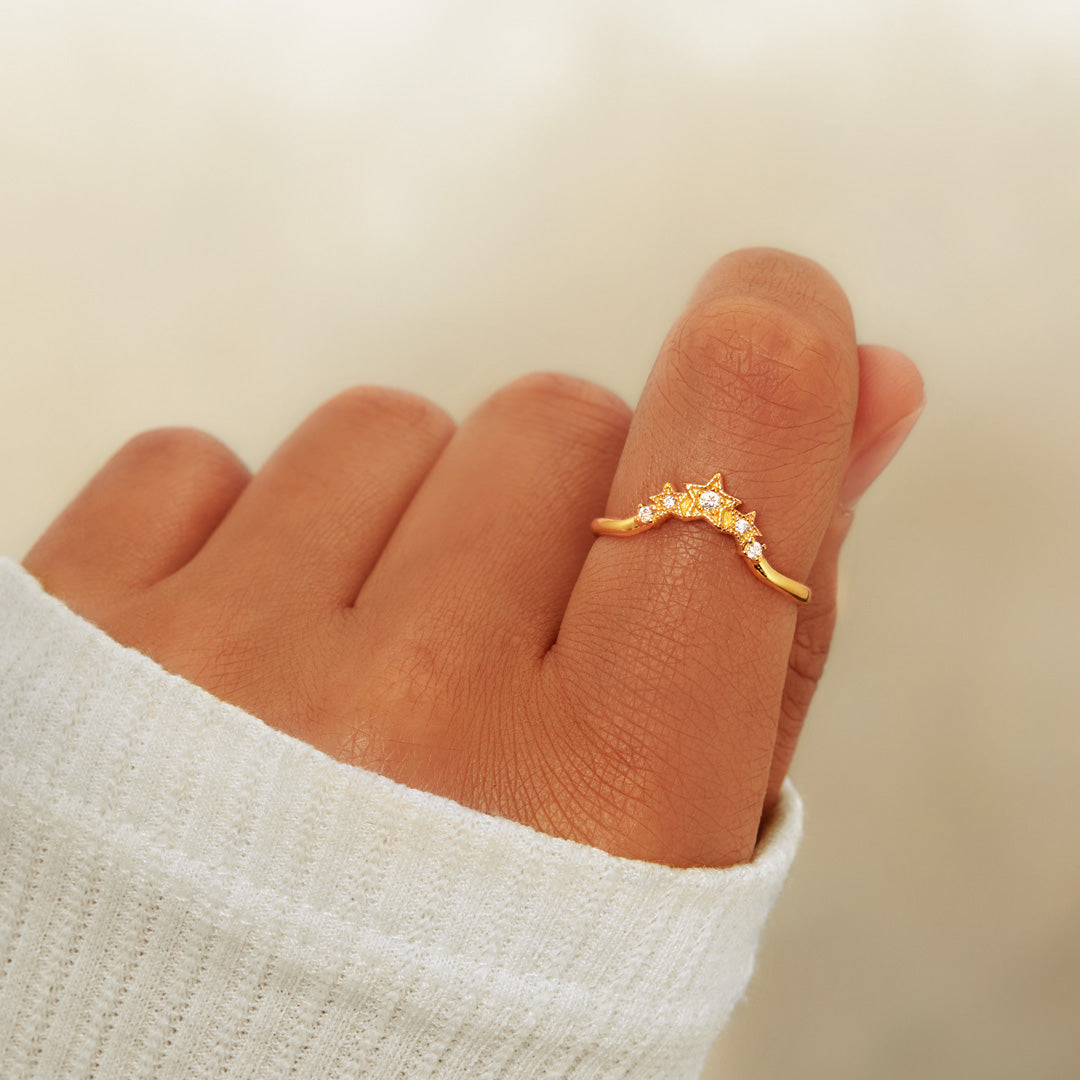 Si-Star Crown Of Stars Ring-belovejewel.com