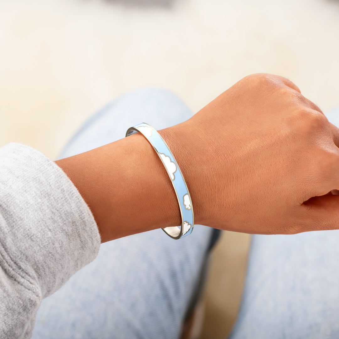 Every Cloud Has A Silver Lining Bangle-belovejewel.com