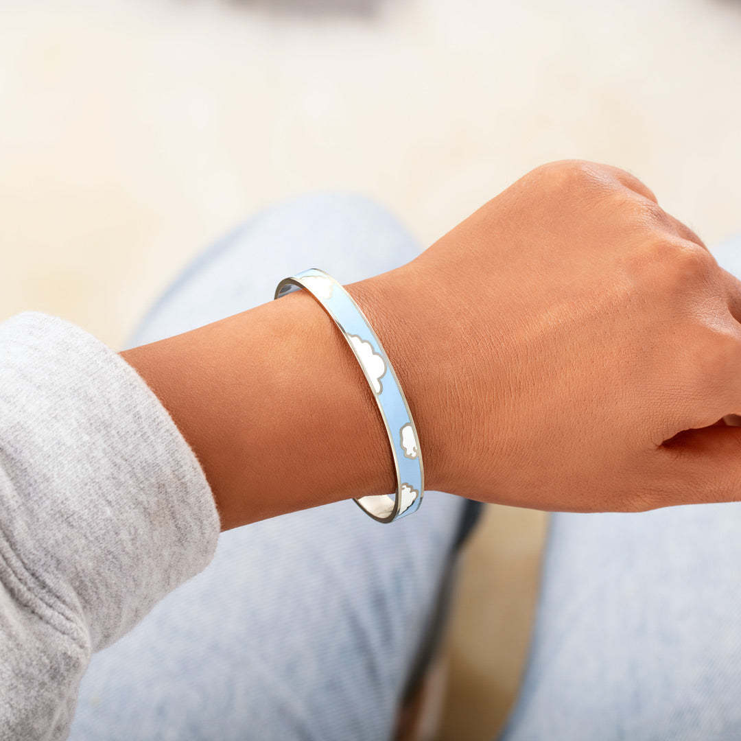 Every Cloud Has A Silver Lining Bangle-belovejewel.com