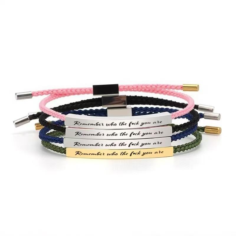 Remember Who The Fu*k You Are Motivational Tube Bracelet