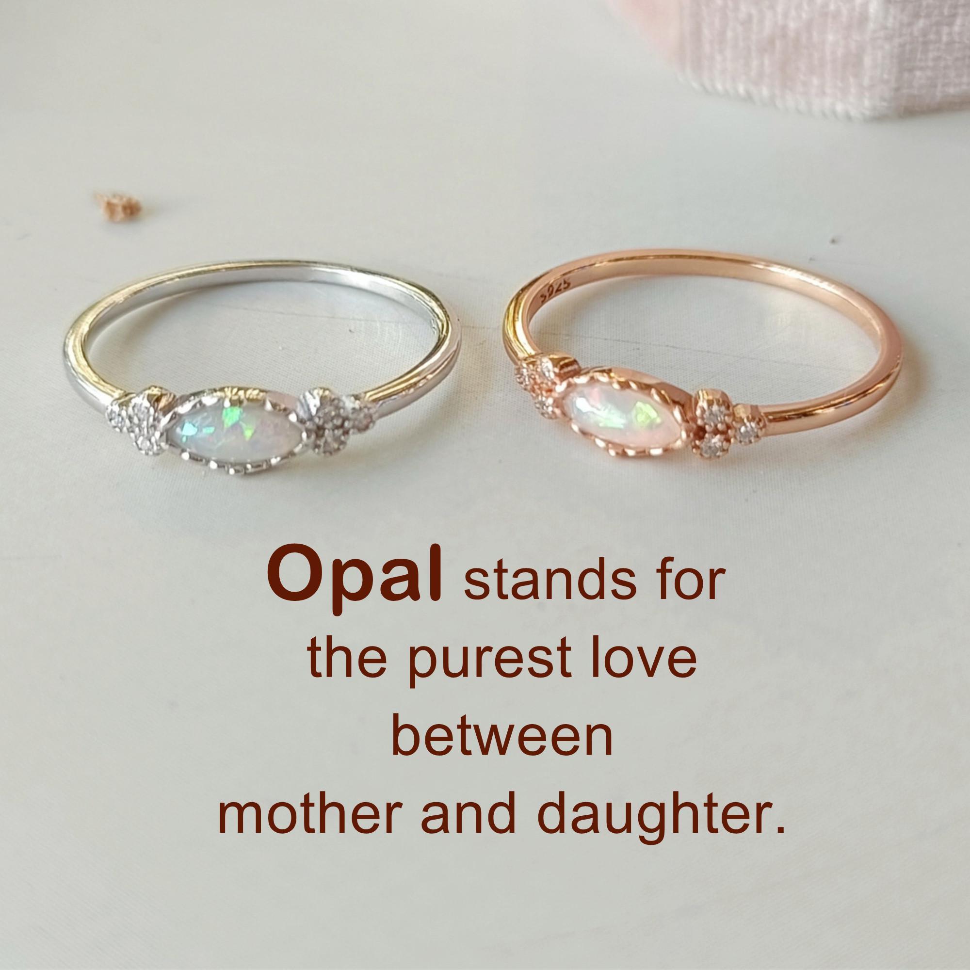 Mother & Daughter Oval Opal Ring