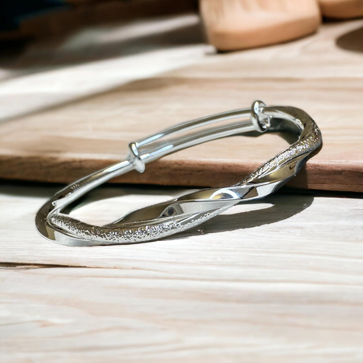 Twisted Bangle Bracelet – Simple, Elegant, and Adjustable