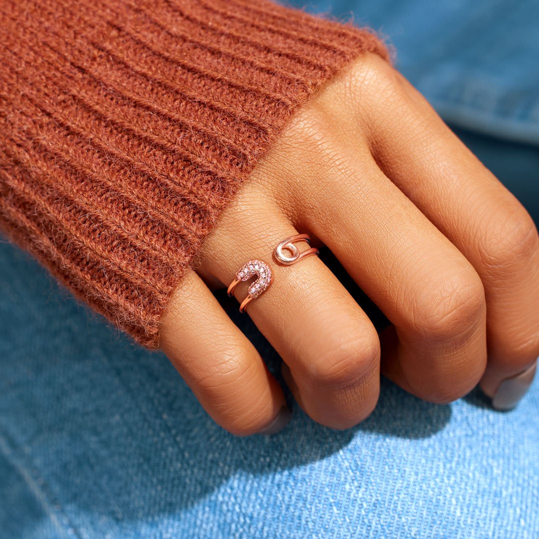 Drive Safe, Mom Safety Pin Ring-belovejewel.com