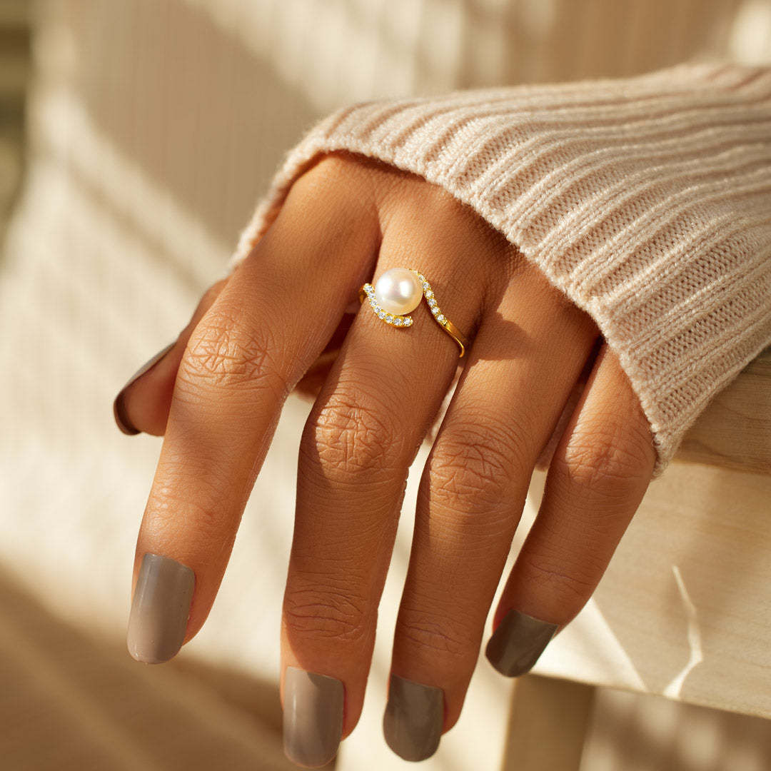 You're The Best Thing To Ever Happen To Me Pearl Wrapped Ring-belovejewel.com