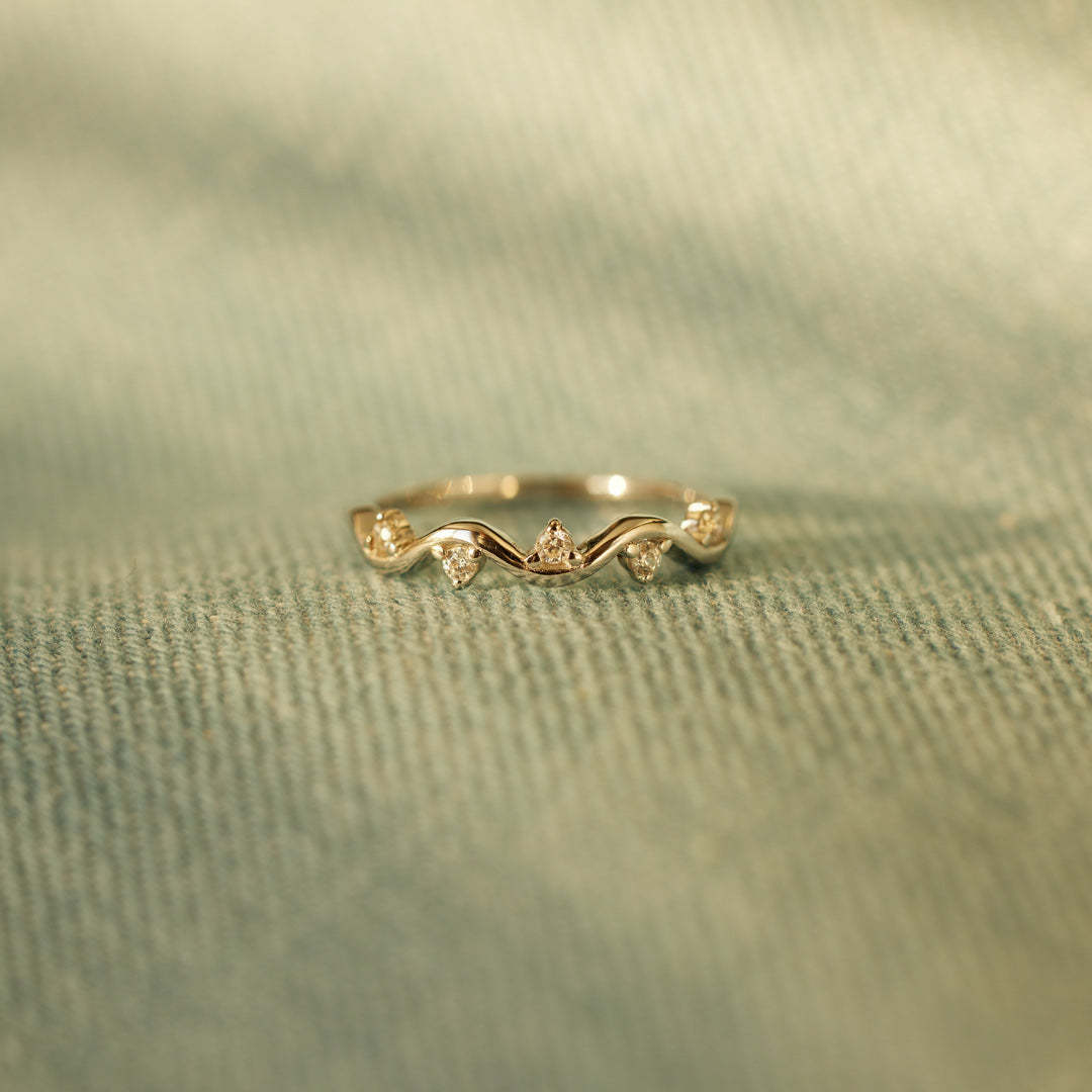 To My Daughter Highs And Lows Wave Ring-belovejewel.com