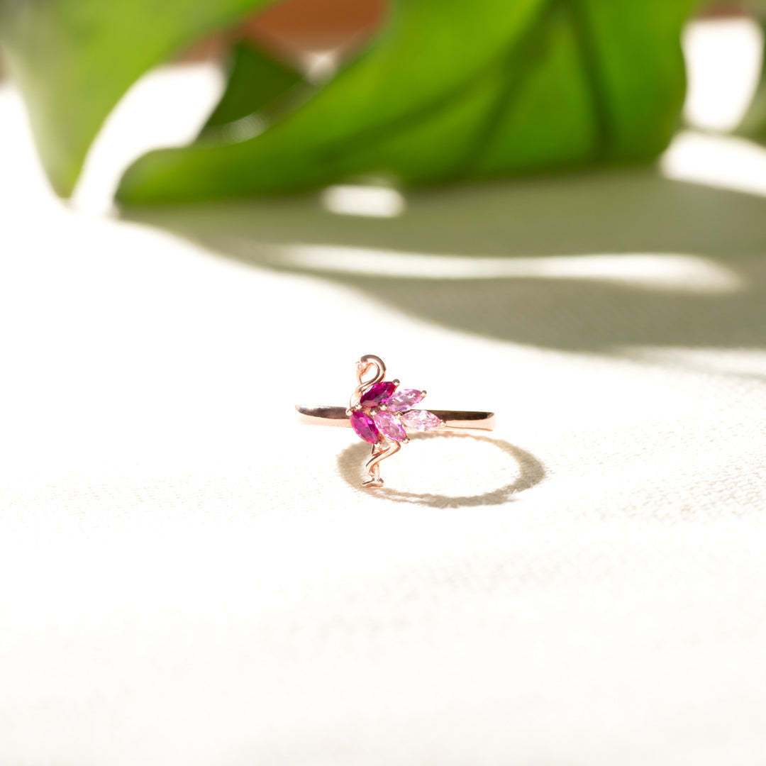 Born To Stand Out Flamingo Ring-belovejewel.com