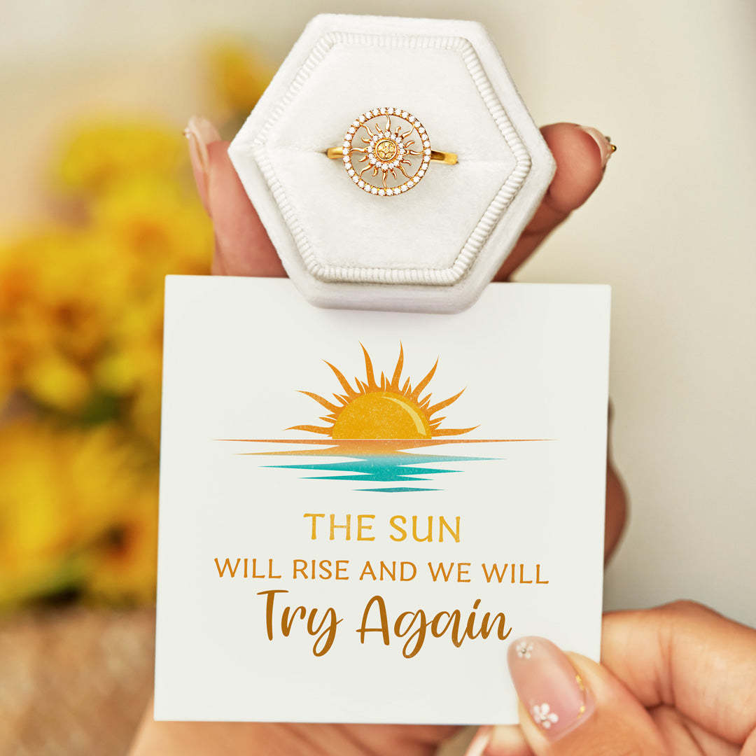 The Sun Will Rise Sunshine Ring-belovejewel.com