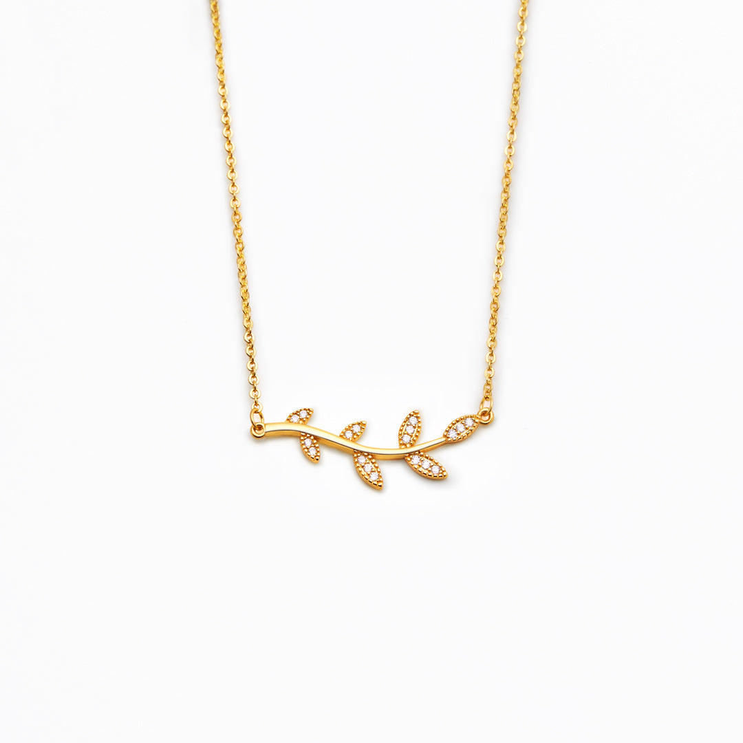 Be-Leaf in Yourself Like I Do Tree Leaf Necklace-belovejewel.com