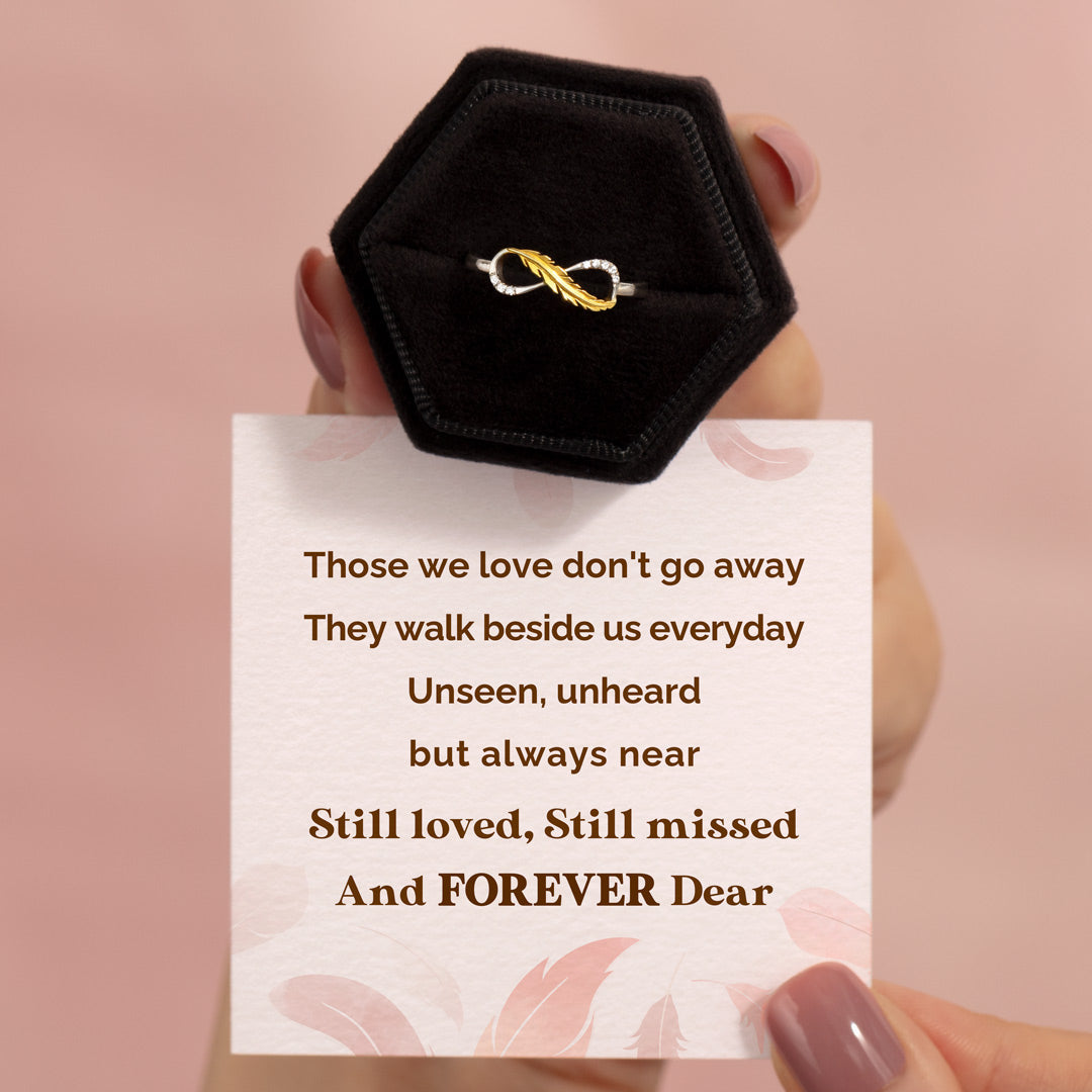 Plume Feather Infinity Ring-belovejewel.com