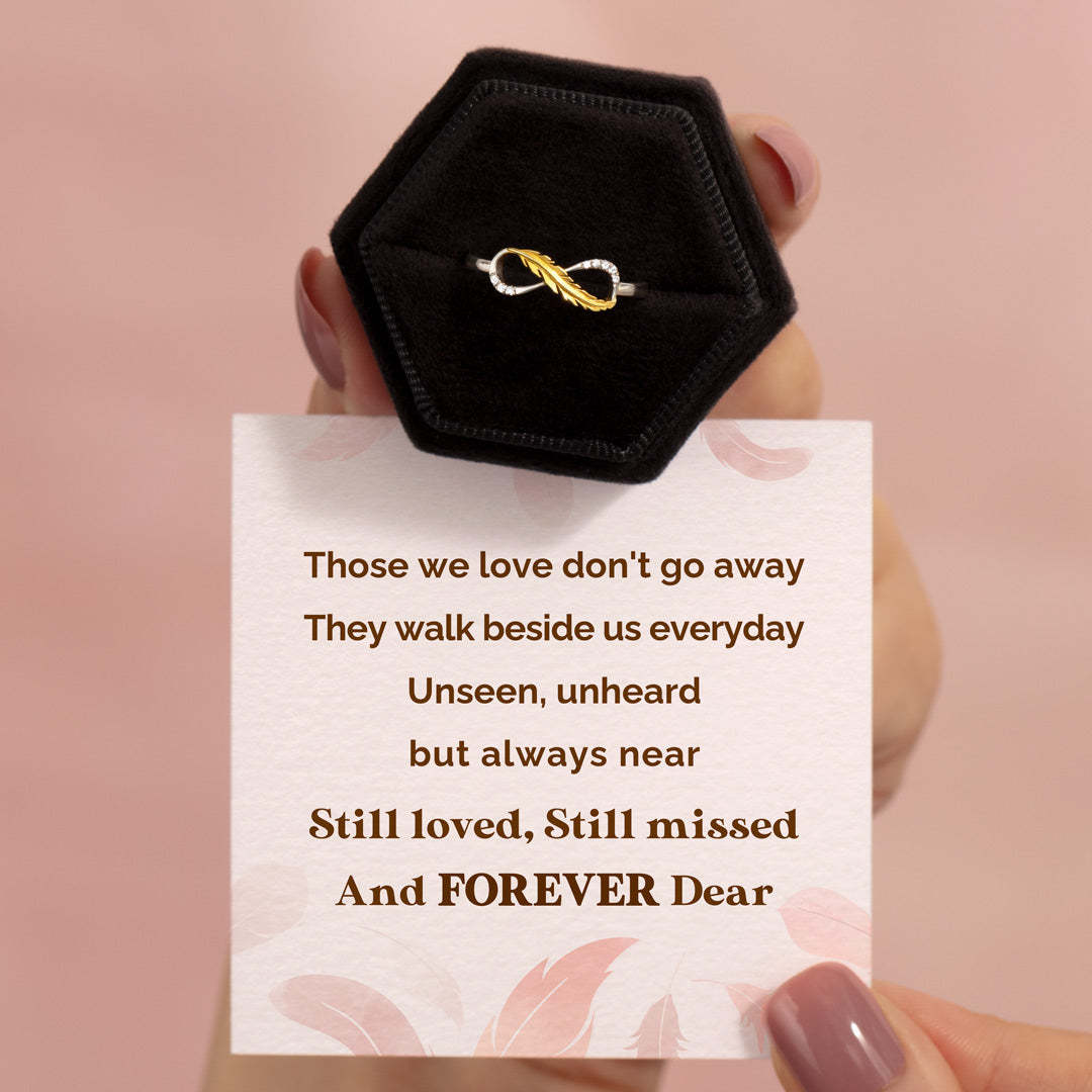 Plume Feather Infinity Ring-belovejewel.com
