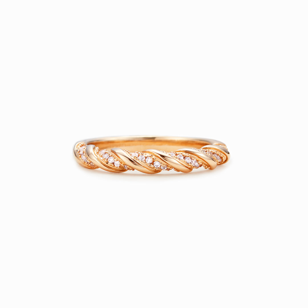 Sisters For Eternity Infinity Twisted Gold Ring-belovejewel.com
