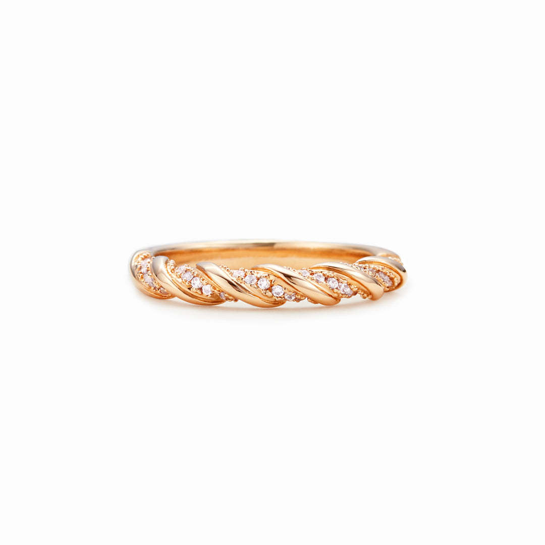 Sisters For Eternity Infinity Twisted Gold Ring-belovejewel.com