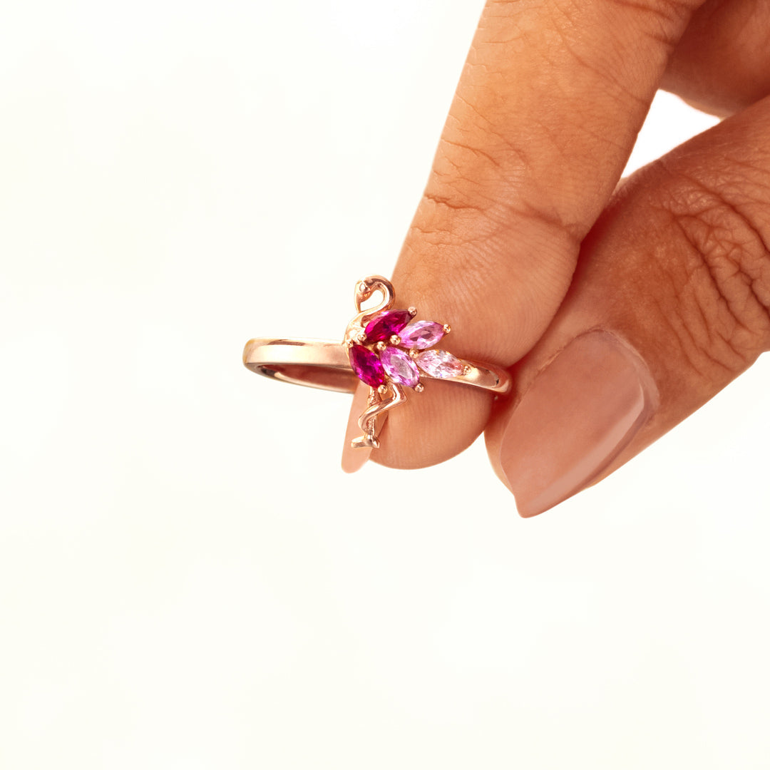 Born To Stand Out Flamingo Ring-belovejewel.com