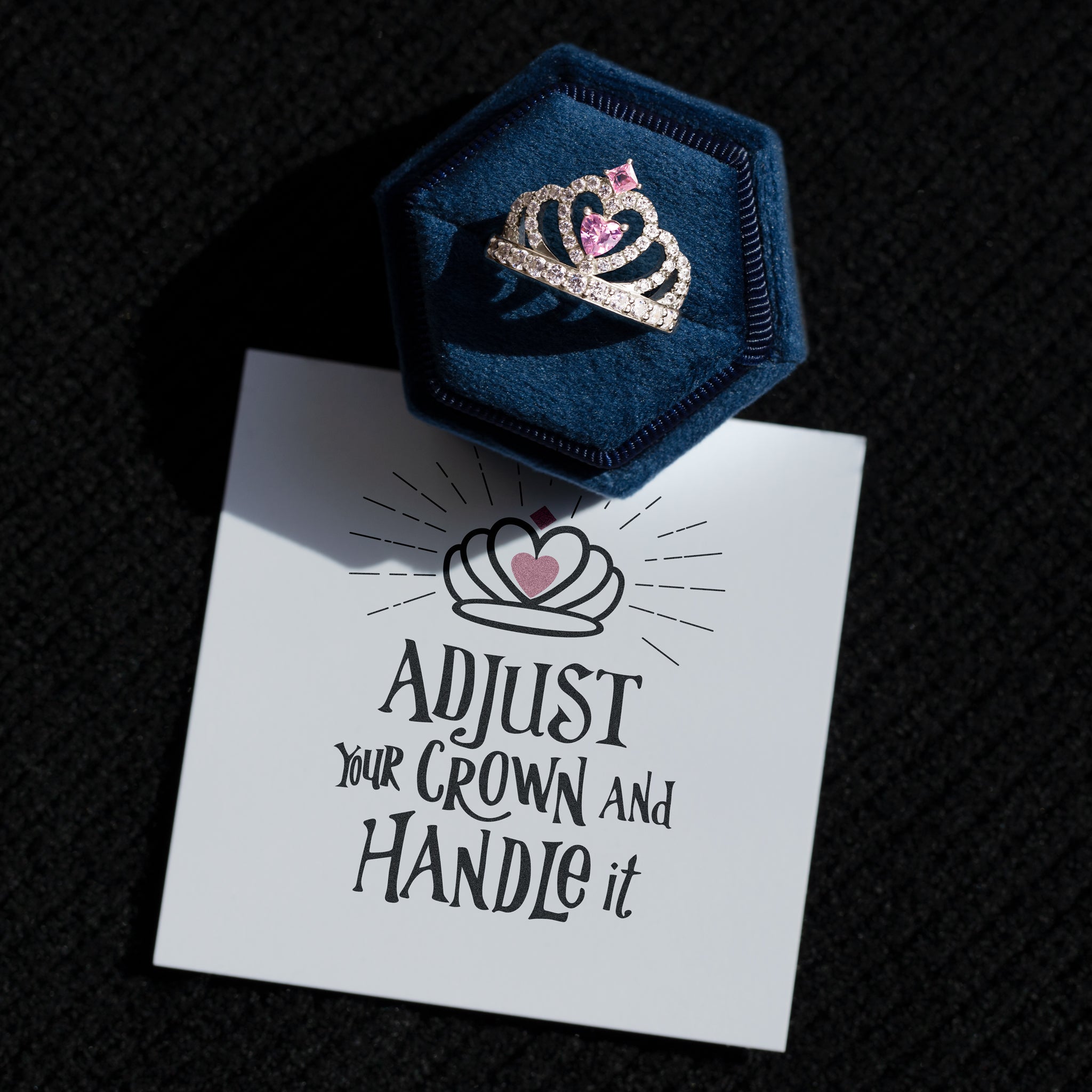 Adjust Your Crown and Handle It Crown Ring S925-belovejewel.com