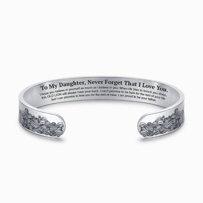To My Daughter Proud of You Love Dad Bracelet-belovejewel.com