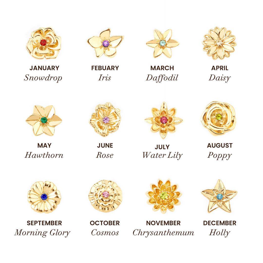 Personalized Adjustable Birth Flower Ring – A Touch of Meaningful Elegance