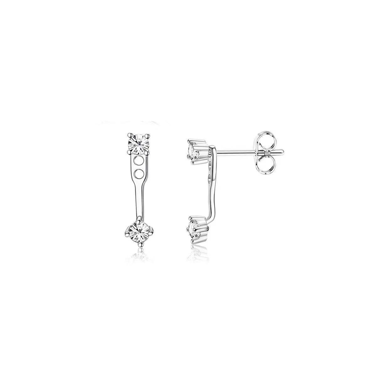 WaterProof Front Back Earrings, Ear Jackets –Dual Finish Hypoallergenic Studs​