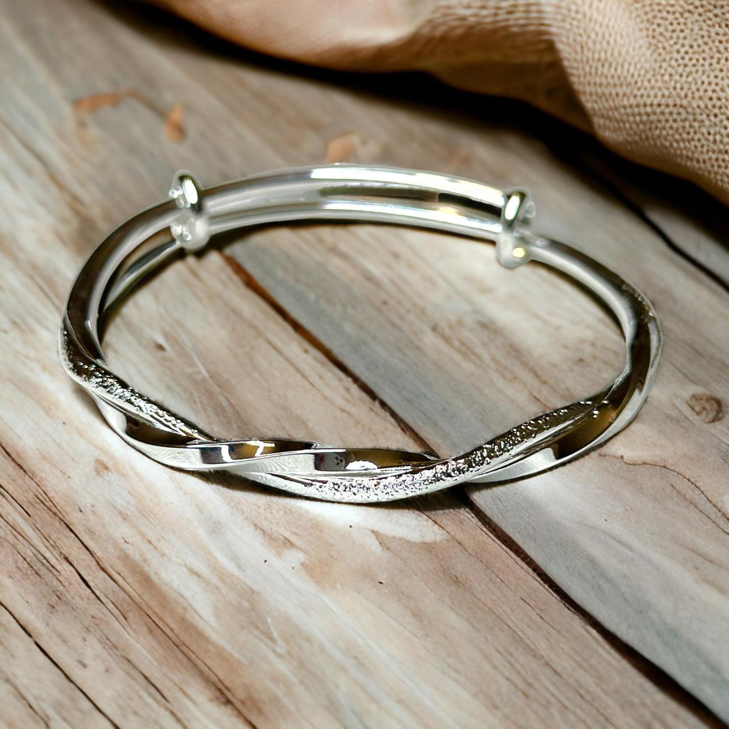 Twisted Bangle Bracelet – Simple, Elegant, and Adjustable