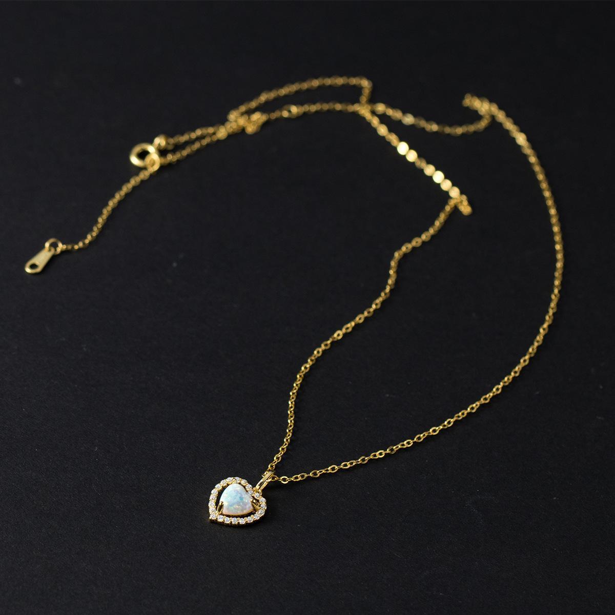 Heart Opal Necklace – A Sparkling Token of Love