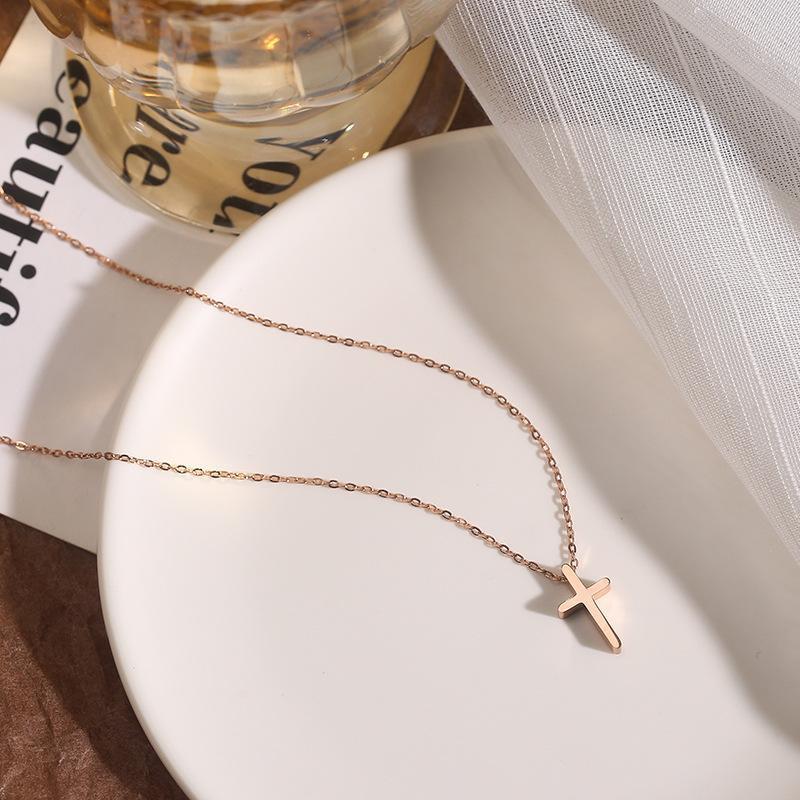 Dainty Cross Necklace – Minimalist Crucifix Gift for Women