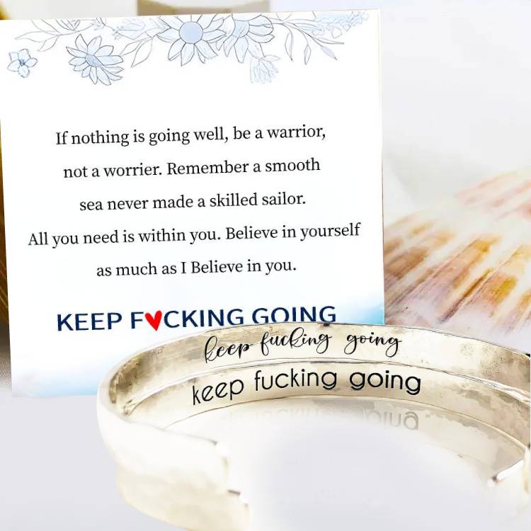 For Love - Keep Fucking Going Cuff Bracelet