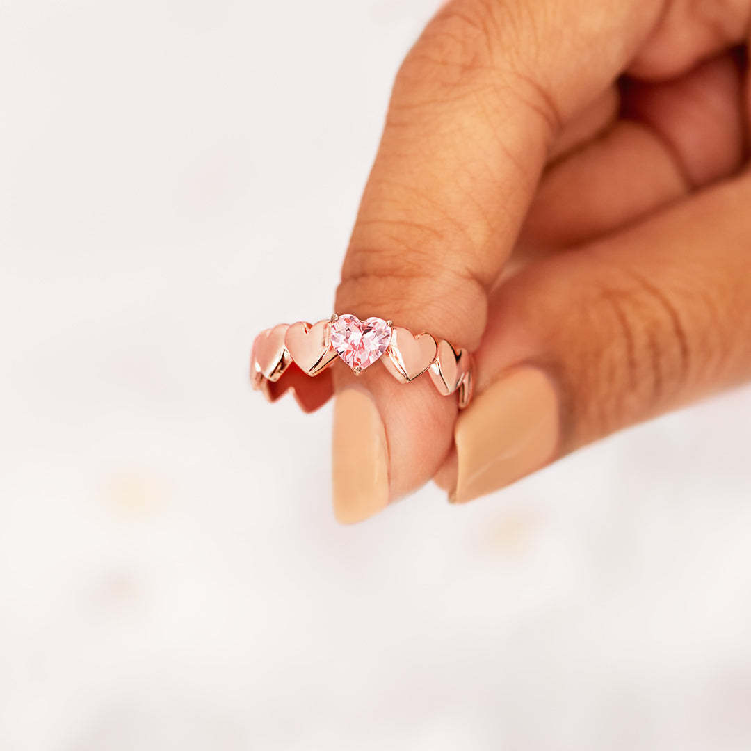 No Greater Gift Than Sisters Heart Band Ring-belovejewel.com