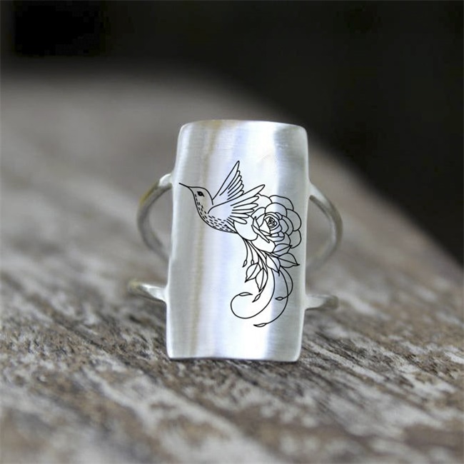 🌊Summer Hot Sale✨-S925 Sterling Silver Hummingbird Ring - Gift For Animal Lover🐦-belovejewel.com