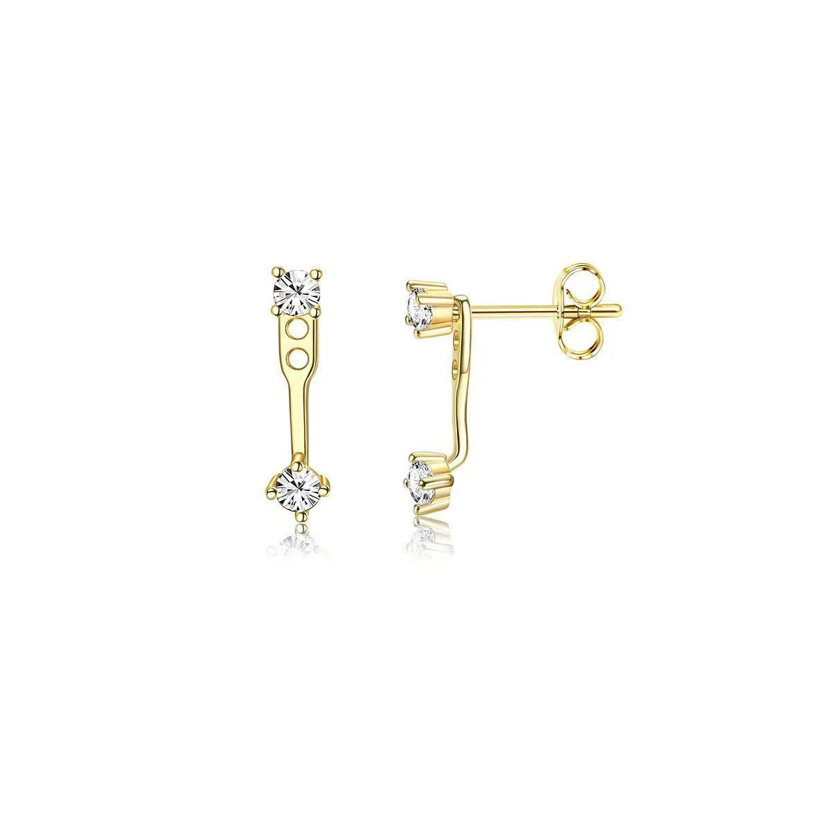 WaterProof Front Back Earrings, Ear Jackets –Dual Finish Hypoallergeni