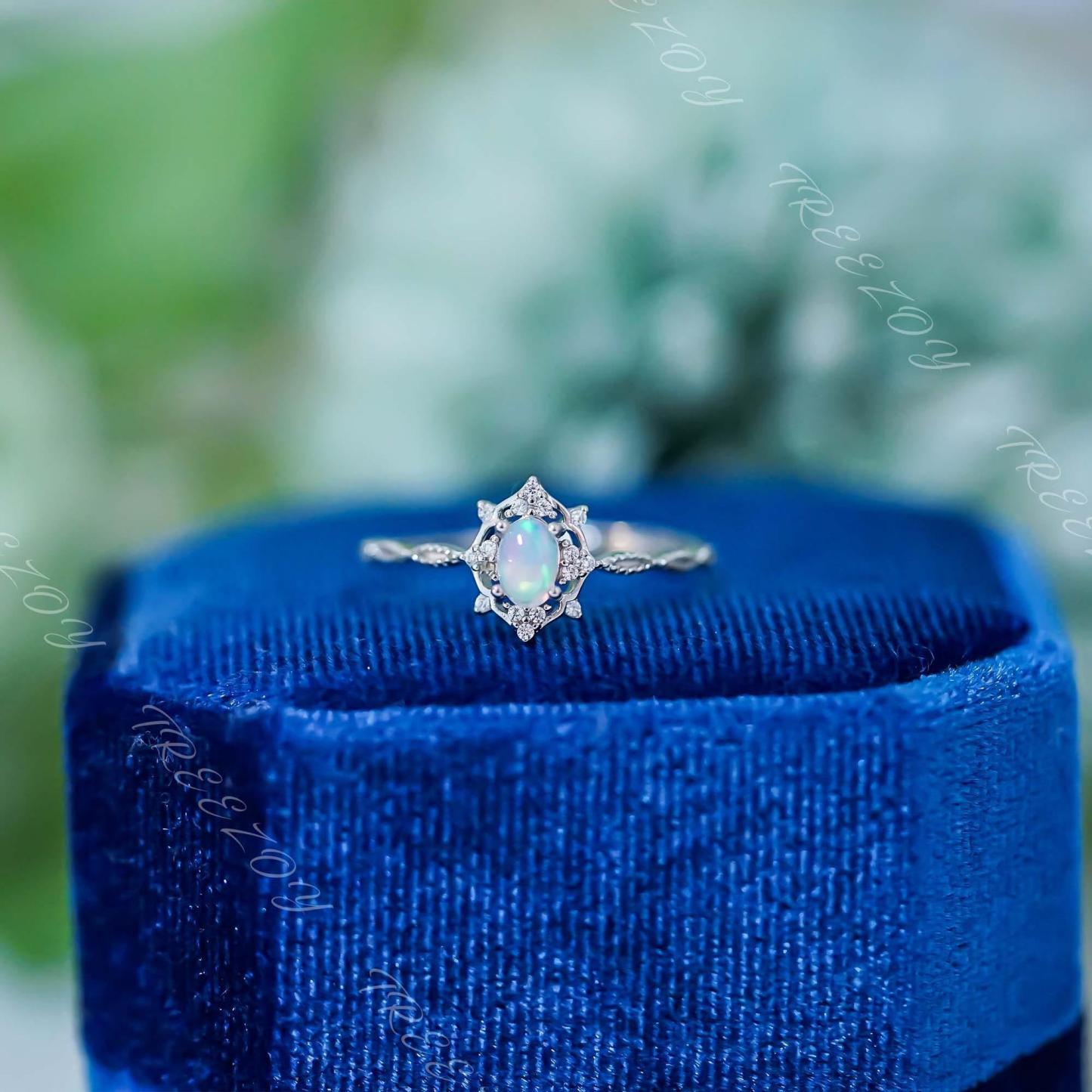 Vintage Natural Opal Ring