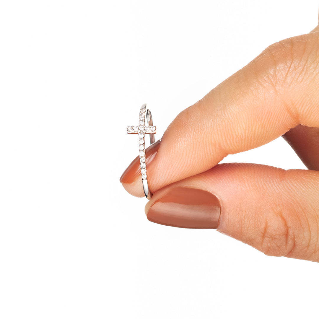 To My Daughter Pray Through It Christianity Cross Ring-belovejewel.com