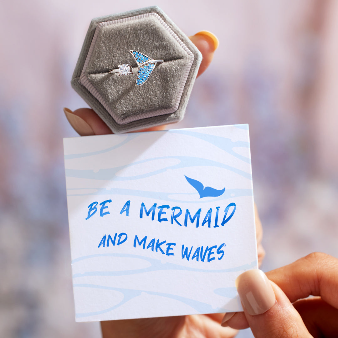 Be A Mermaid And Make Waves Fishtail Ring-belovejewel.com