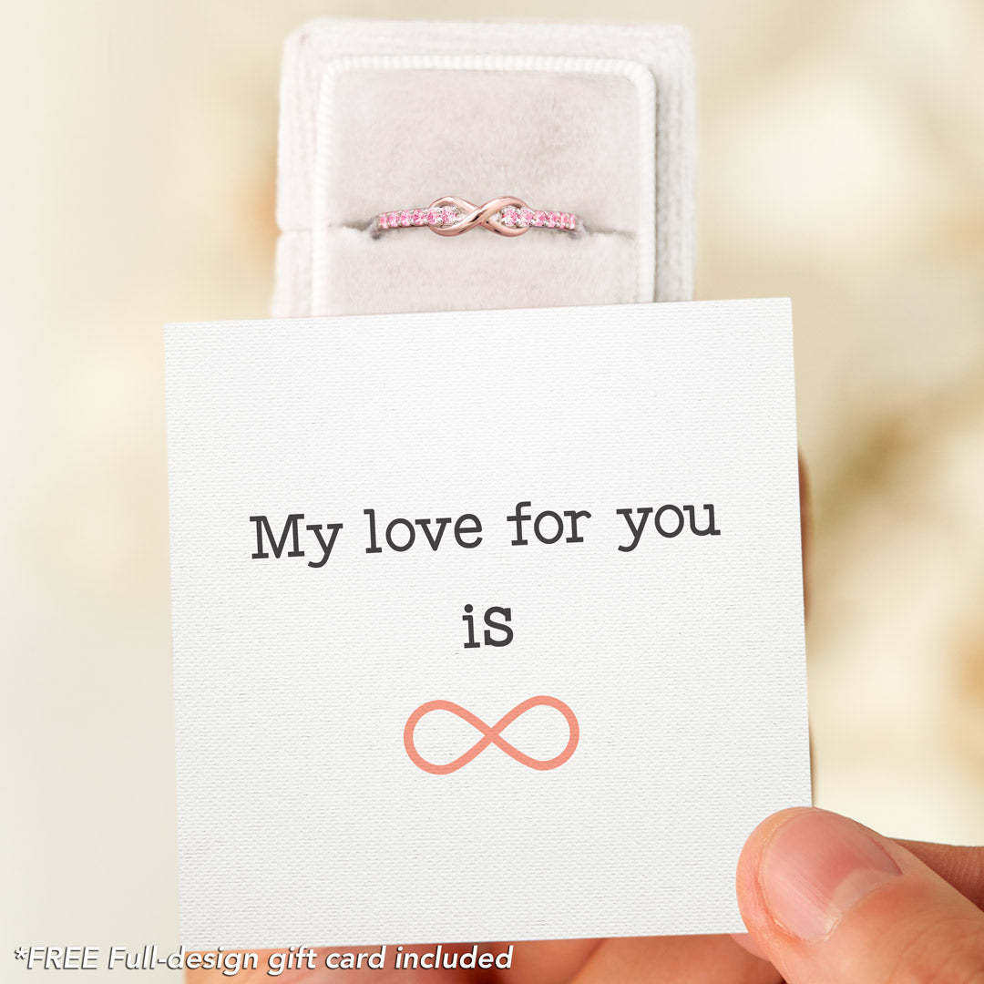 My Love for You is Infinite Infinity Band Ring-belovejewel.com