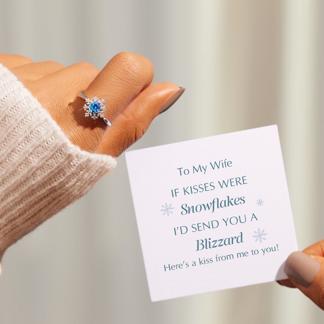 To My Wife Snowflakes Ring-belovejewel.com