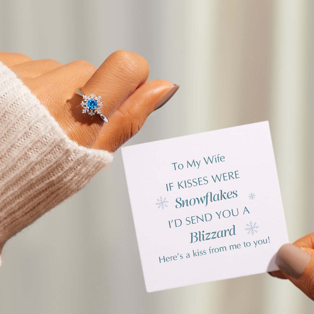 To My Wife Snowflakes Ring-belovejewel.com