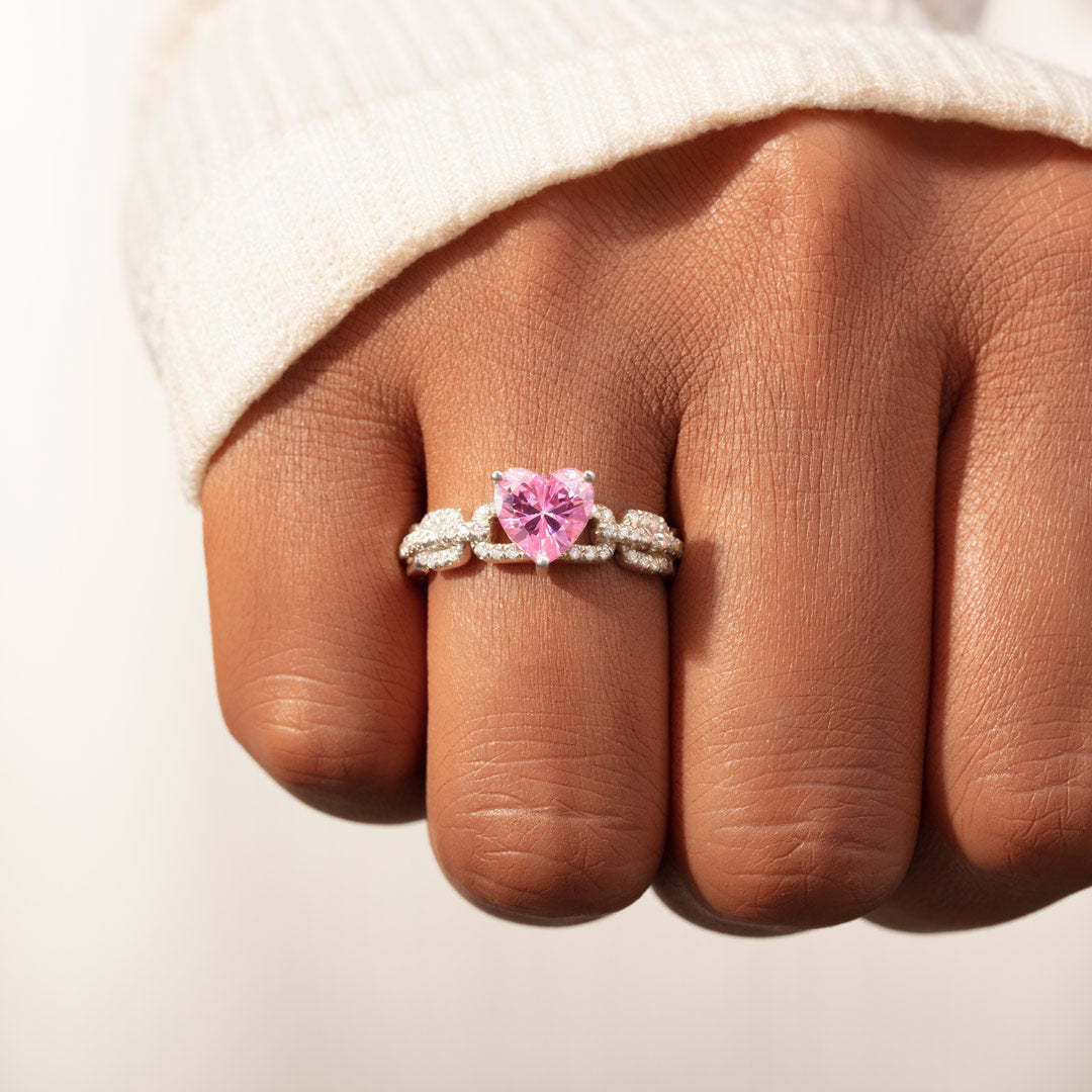 Love Keeps Us Together Bonded Heart Ring-belovejewel.com