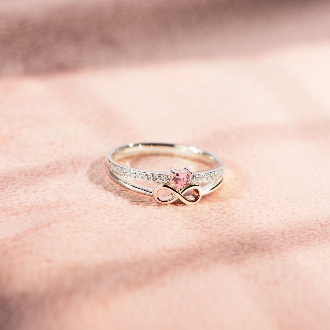 For Sisters Heart Infinity Sign Ring-belovejewel.com