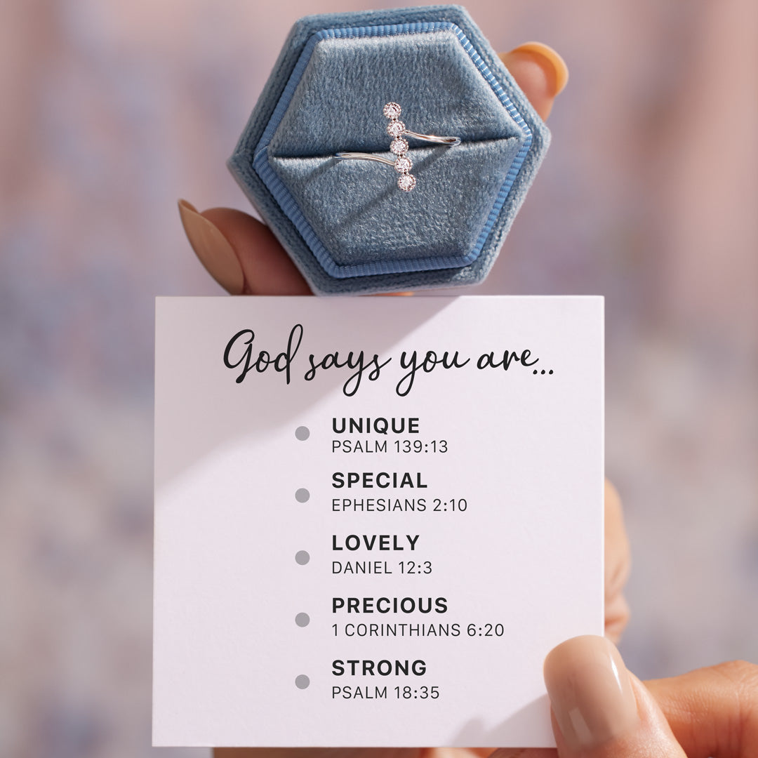 God Says You Are... Dots Ring-belovejewel.com