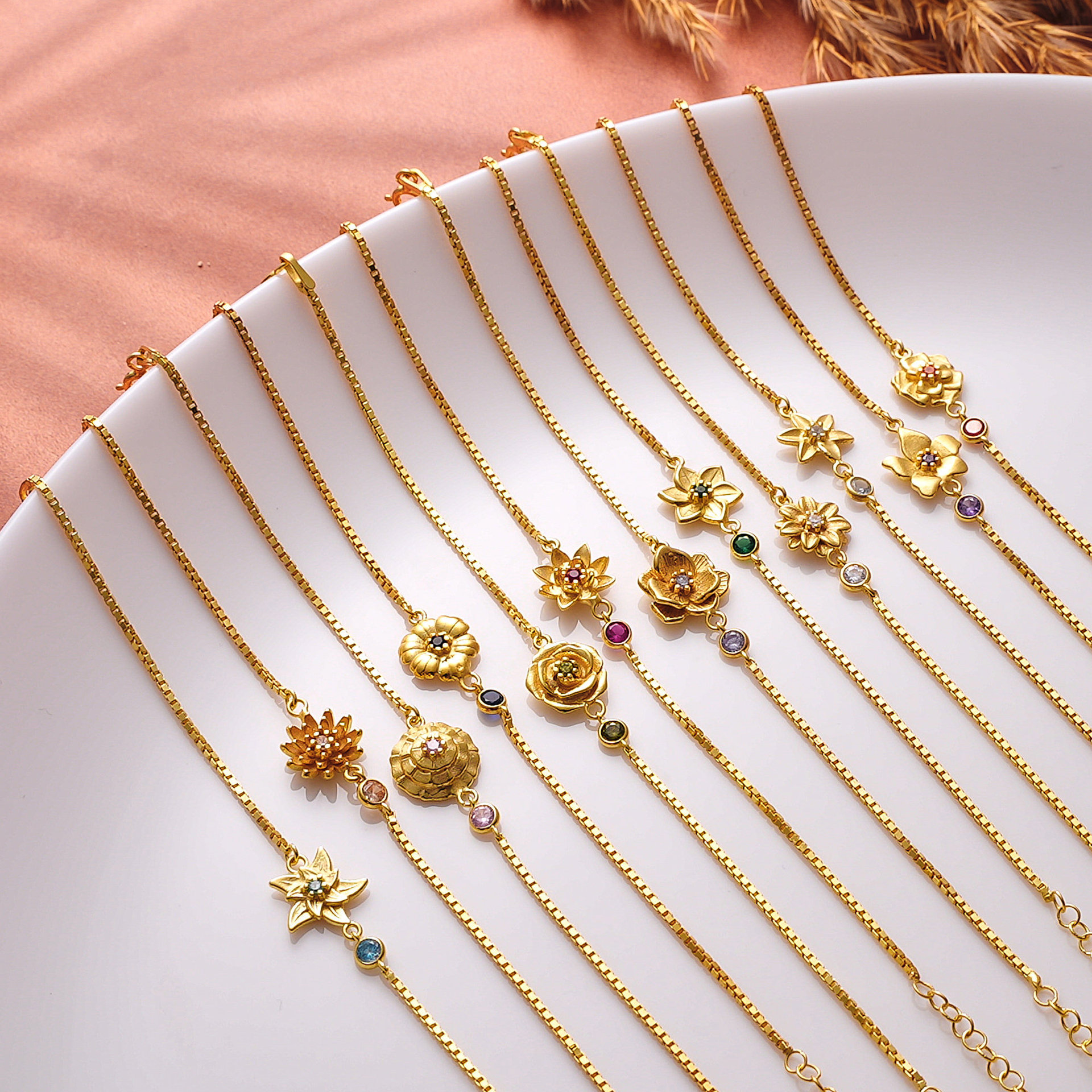 Custom 3D Birth Flower Bracelet