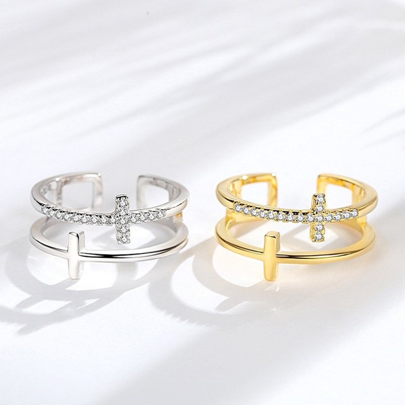 To My Daughter Pray Through It Double Cross Ring-belovejewel.com