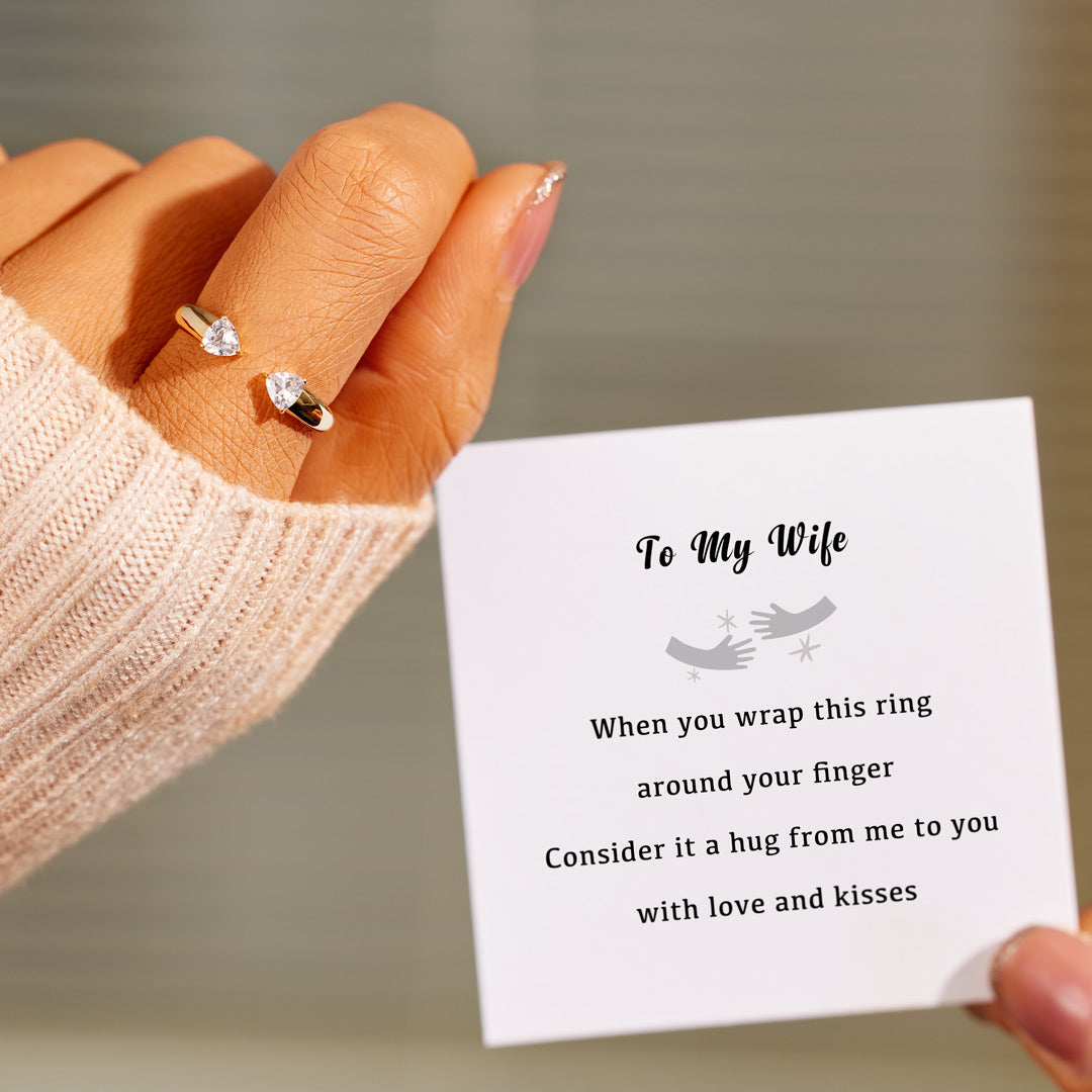 A Hug For Wife Cuff Ring-belovejewel.com